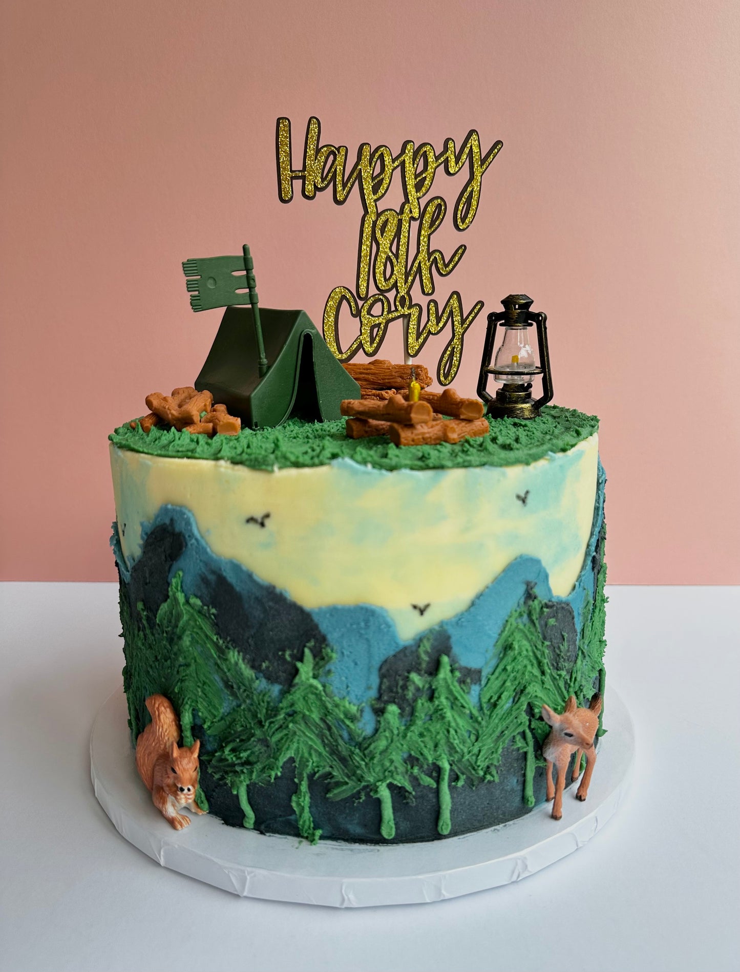 Birthday Camping Adventure Cake