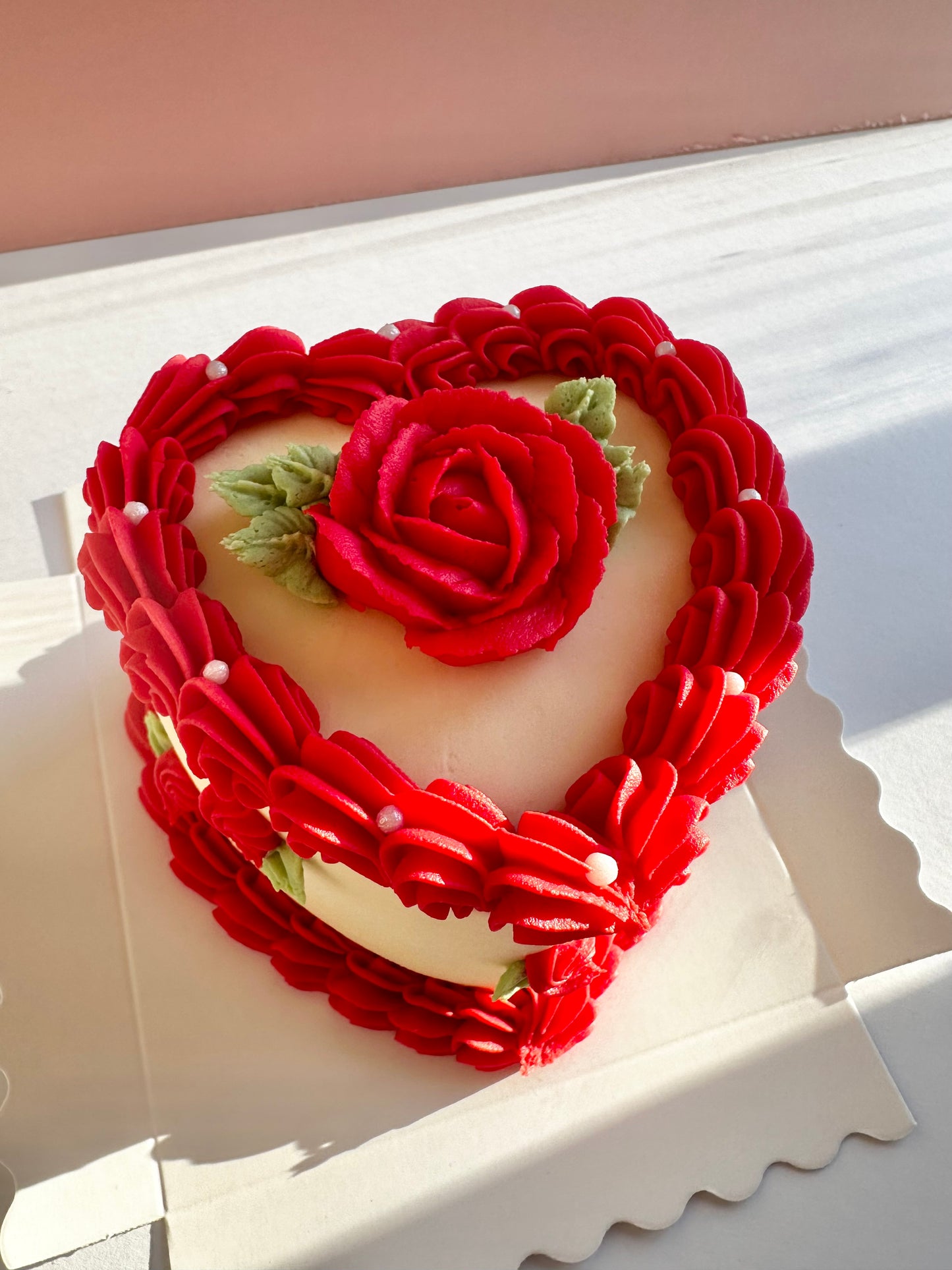 Rose Heart Cake