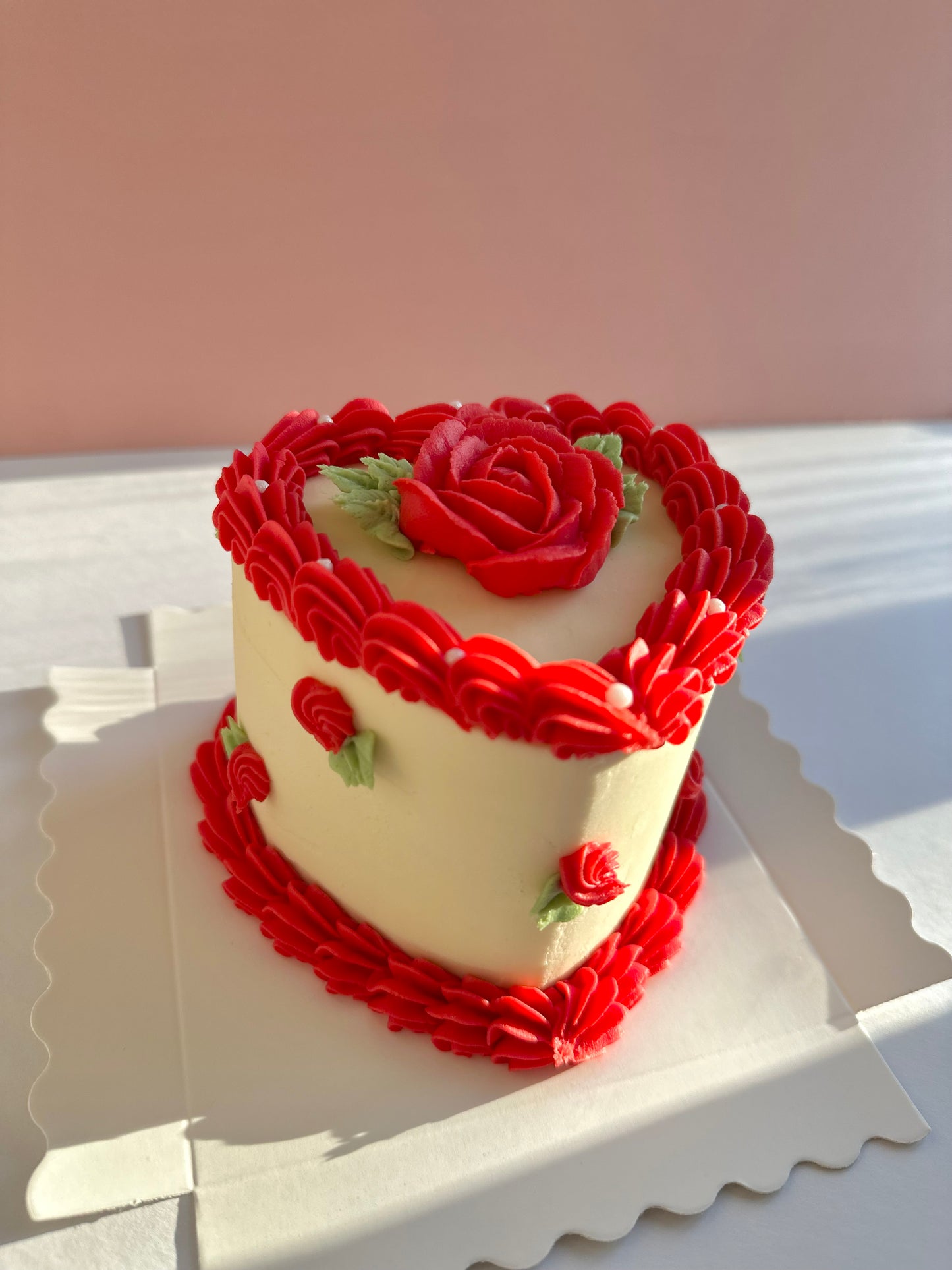 Rose Heart Cake
