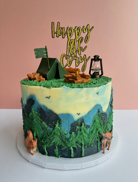 Birthday Camping Adventure Cake