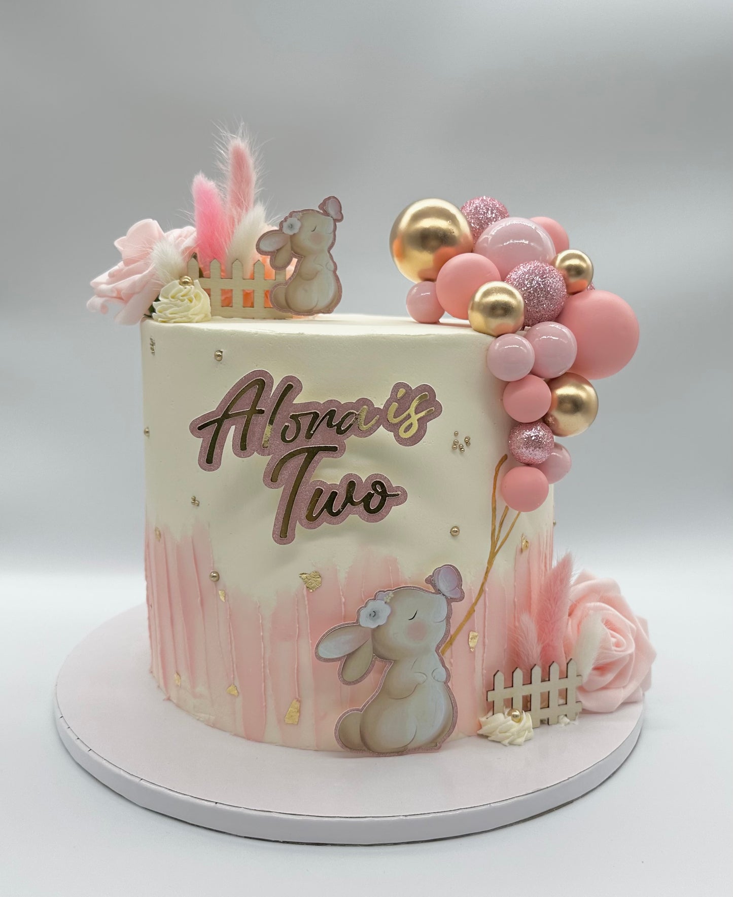 Bunny Balloon Birthday Cake